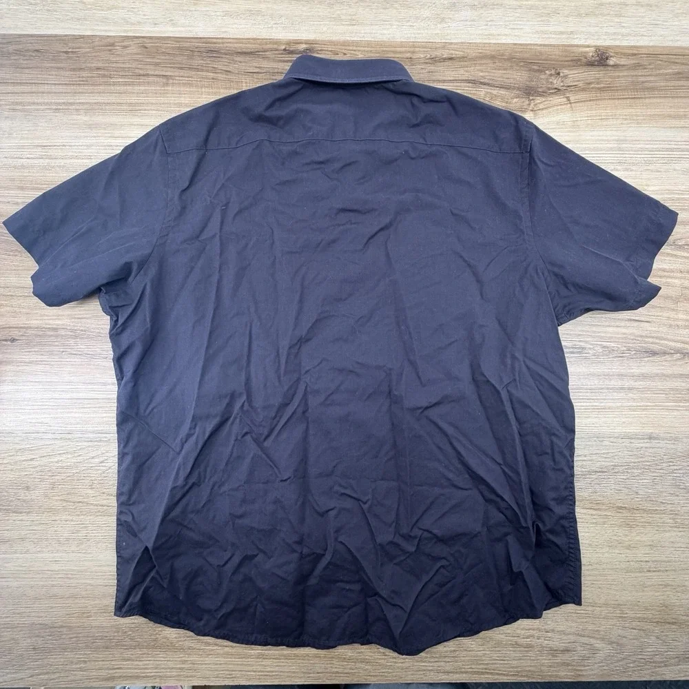 UNTUCKit Mens Short‎ Sleeve Button Down Black 100% Cotton Shirt Size XXL
